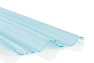 COMPOGLASS КРИСТАЛЛ трапеция С-20, прозрачный голубой, глянцевый, 0,8 мм, 1150х2000 мм