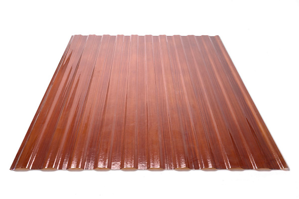 COMPOGLASS CRYSTAL trapezoidal S-8, transparent, bronze, glossy, 0,8 mm, 1200x2000 mm