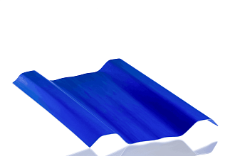 COMPOGLASS КРИСТАЛЛ трапеция С-25, синий  RAL 5002, глянцевый, 0,8 мм, 1150х2000 мм