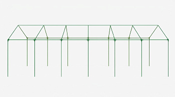 Мини-теплица парник ЭТИЗ 3,2х1,0х1,3м (ДхШхВ), 6 секций