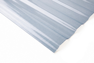COMPOGLASS CRYSTAL trapezoidal S-8, transparent, blue, glossy, 0,8 mm, 1200x2000 mm