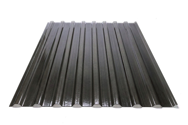 COMPOGLASS CRYSTAL trapezoidal S-20, transparent, grey, glossy, 0,8 mm, 1150x2000 mm