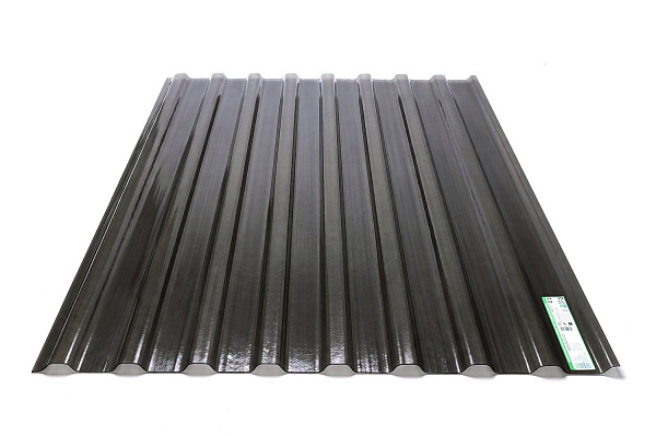 COMPOGLASS CRYSTAL trapezoidal S-20, transparent, grey, glossy, 0,8 mm, 1150x3000 mm
