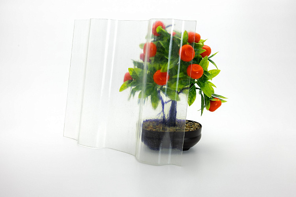 COMPOGLASS CRYSTAL trapezoidal S-20, transparent, glossy, 0,8 mm, 1150x3000 mm