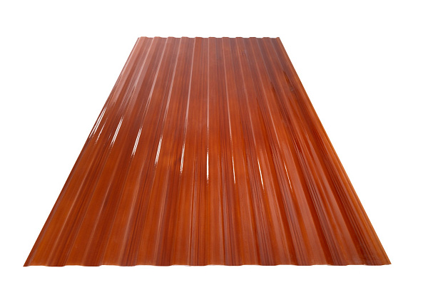 COMPOGLASS CRYSTAL trapezoidal S-8, transparent, bronze, glossy, 0,8 mm, 1200x2000 mm