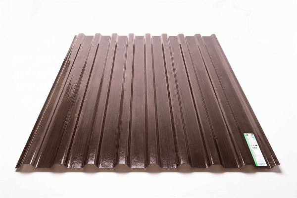COMPOGLASS CRYSTAL trapezoidal S-20, transparent, brown, glossy, 0,8 mm, 1150x3000 mm