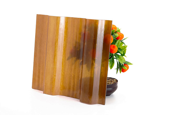 COMPOGLASS CRYSTAL trapezoidal S-20, transparent, bronze, glossy, 0,8 mm, 1150x3000 mm