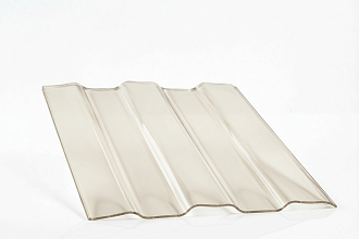 COMPOGLASS КРИСТАЛЛ трапеция С-8, прозрачный, бронза RAL 7032, глянцевый, 0,8 мм, 1150х2000 мм