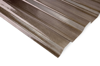 COMPOGLASS CRYSTAL trapezoidal S-20, transparent, brown, glossy, 0,8 mm, 1150x2000 mm