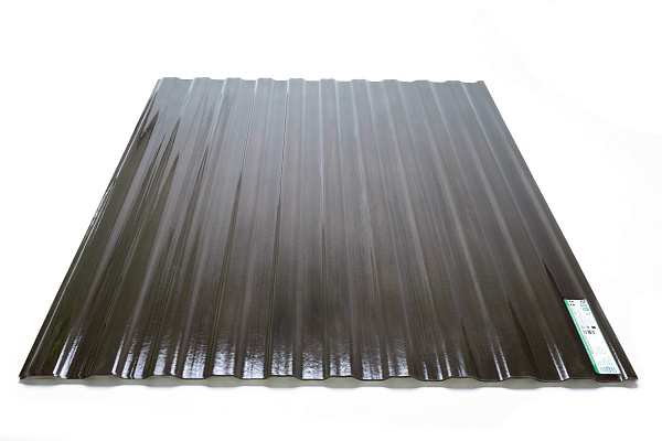 COMPOGLASS CRYSTAL trapezoidal S-8, transparent, grey, glossy, 0,8 mm, 1200x3000 mm