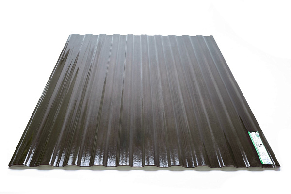COMPOGLASS CRYSTAL trapezoidal S-8, transparent, grey, glossy, 0,8 mm, 1200x2000 mm