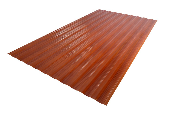 COMPOGLASS CRYSTAL trapezoidal S-8, transparent, bronze, glossy, 0,8 mm, 1200x2000 mm