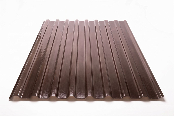 COMPOGLASS CRYSTAL trapezoidal S-20, transparent, brown, glossy, 0,8 mm, 1150x3000 mm