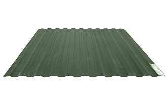 COMPOGLASS CRYSTAL trapezoidal S-8, opaque, green, glossy, 0,8 mm, 1200x2000 mm