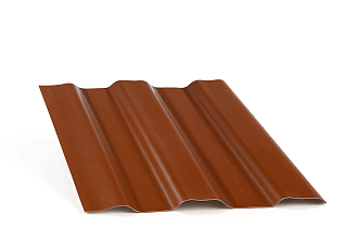 COMPOGLASS КРИСТАЛЛ трапеция С-8, коричневый RAL 3009, глянцевый, 0,8 мм, 1200х2000 мм