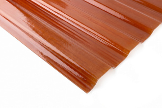 COMPOGLASS CRYSTAL trapezoidal S-8, transparent, bronze, glossy, 0,8 mm, 1200x2000 mm