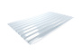 COMPOGLASS CRYSTAL trapezoidal S-20, transparent, blue, glossy, 0,8 mm, 1150x2000 mm