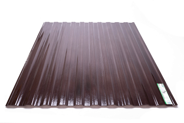 COMPOGLASS CRYSTAL trapezoidal S-8, transparent, brown, glossy, 0,8 mm, 1200x3000 mm