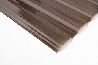 COMPOGLASS CRYSTAL trapezoidal S-8, transparent, brown, glossy, 0,8 mm, 1200x2000 mm