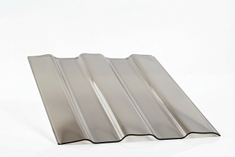 COMPOGLASS КРИСТАЛЛ трапеция С-8, прозрачный, коричневый RAL 8019, глянцевый, 0,8 мм, 1150х2000 мм