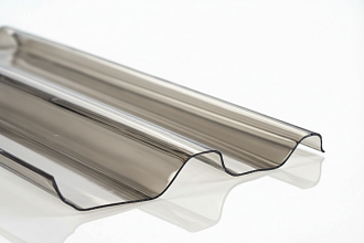 COMPOGLASS КРИСТАЛЛ трапеция С-20, прозрачный, бронза RAL 7032, глянцевый, 0,8 мм, 1150х2000 мм