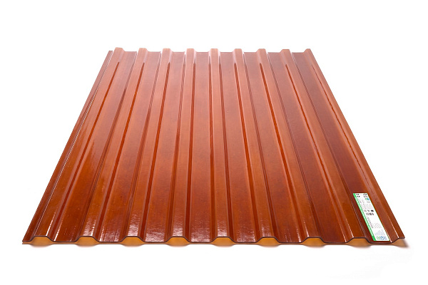 COMPOGLASS CRYSTAL trapezoidal S-8, transparent, bronze, glossy, 0,8 mm, 1200x3000 mm