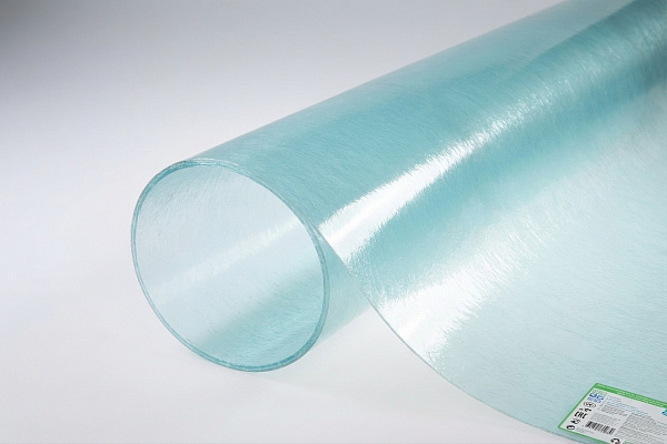 COMPOGLASS CRYSTAL flat, transparent, blue, glossy, 1 mm, 1150x6000 mm