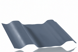 COMPOGLASS КРИСТАЛЛ трапеция С-25, графит RAL 7005, матовый, 0,8 мм, 1150х2000 мм