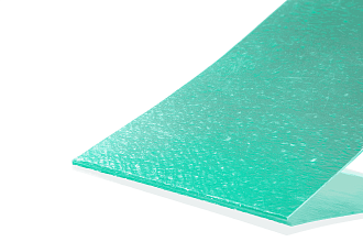 COMPOGLASS КРИСТАЛЛ плоский, прозрачный зеленый RAL 6001, капля, глянцевый, 1,2 мм, 1300х6000 мм
