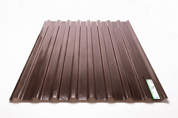COMPOGLASS CRYSTAL trapezoidal S-20, transparent, brown, glossy, 0,8 mm, 1150x2000 mm