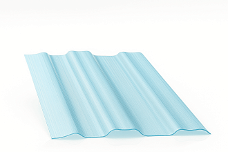 COMPOGLASS КРИСТАЛЛ трапеция С-8, прозрачный голубой, глянцевый, 0,8 мм, 1200х2000 мм